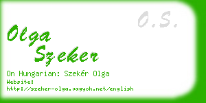 olga szeker business card